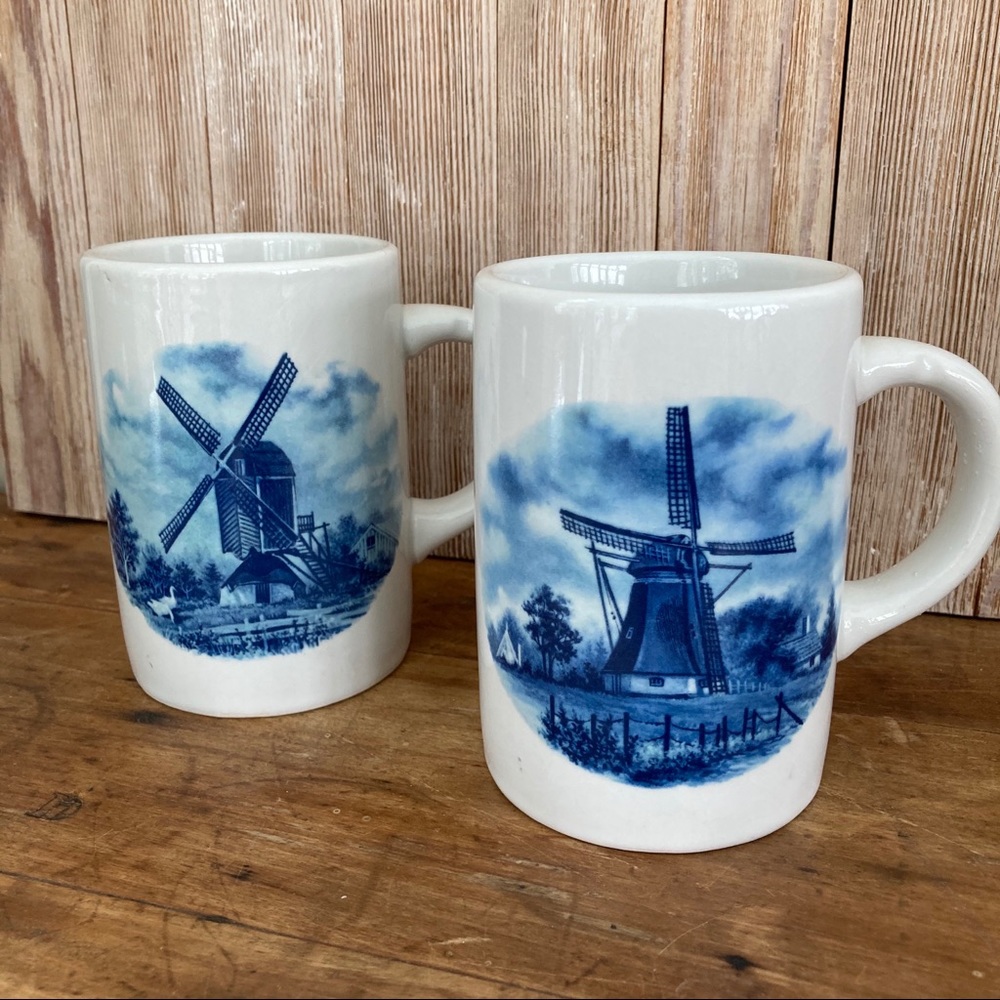 Blue Delft Mugs (2)